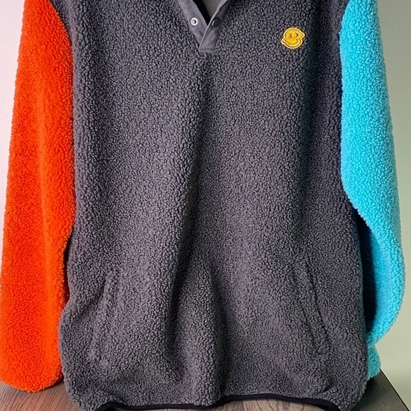 Dutch Bros Gray Fleece with Orange, Yellow, and Blue Accents - Picture 3 of 9